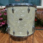 1970s Slingerland 16x18 Floor Tom Single Drum White Marine Pearl