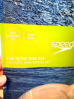 New  Speedo Kid s Retro Dive Set Porto Mask Snorkel Set Ages 3-6 Blue Nip