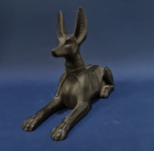 Ancient Egyptian Anubis Seated Statue Black God Figurine Antique Egyptian Bc