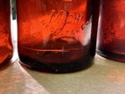 Vintage Bosch Brewing  Lake Linden Michigan Amber Glass Bottle 3included 12  Tal