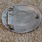 Vintage 1970s German Silver Western Team Roping Belt Buckle Blank Banner