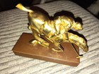 Vintage  1  Jennings Brothers Mcm Polo Player Equstrian Horse Sculpture Bookend