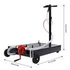 15 Gallon Oil Drain Tank Oil Drain Pan Large Capacity Oil Change Pan  dolly  pump