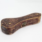 Antique American Charles Bein Gilt Coin Silver Ladle   Leather Case C  1860