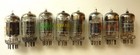 Lot Of 8 Great 12au7 Tubes  Vintage Us 1950-60s Rca Sylvania Ge Hickok 539 Ecc82