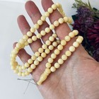 Natural White Baltic Amber Prayer Beads  White Genuine Amber Rosary