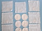 22pc Vintage Embroidered Madeira Linen Cocktail Napkins Envelope Coasters Grapes