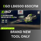 Ego Lb6500 Cordless 650 Cfm Handheld Leaf Blower 56v 650cfm Tool Only  Brand New