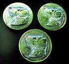 3 Czech Vaseline Crystal Glass Buttons  p348-29 Mm Or Almost 1-1 4  -fox Terrier