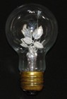 Vintage Aerolux Light Bulb Purple Flowers Green Leaves