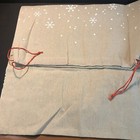 Jumbo Christmas Gift Bag Canvas Farmhouse Truck Trees Snow Drawstring 18 X 29 