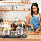 Hot Plate Double Burner 2000w Portable Electric Stove W 5 Adjustable Temperature