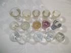 Lot 15 Vintage Heavy Bottom Glass Shot Glasses