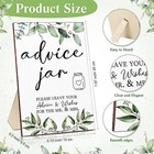 114 Pieces Greenery Bridal Shower Decoration Include Advice And Wishes For Th   