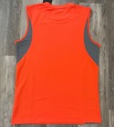2010 Nike Men   s Sz M Sleeveless Tennis Shirt Orange Grey 383424-827