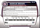 Lot Of 20 2023 Bowman Draft 1st Base  Prospect Bd26 Marcus Brown Nationals Rc