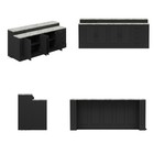 Large Stationary Kitchen Island With Charging Station  Modern Storage Kitchen