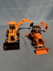  2  Vintage Case 580c   Ertl Ford 555a Front End Loaders And Backhoes Pre-owned 