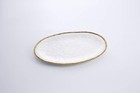 Pampa Bay Golden Salerno Large Oval Serving Platter White And Gold