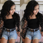 Toddler Kids Baby Girl Summer Tops T-shirt Denim Shorts 2pcs Outfits Clothes