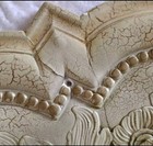 Vintge Ceiling Medallion Chandelier Architectural Fixture Trim Handmade In Italy
