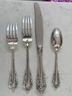 Vintage Wallace Grande Baroque Sterl Silver Flatware  4-piece Set  Free Shipping