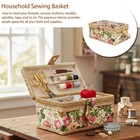 Sewing Basket For Sewing Supplies  Vintage Sewing Kit Storage Box With Remova   