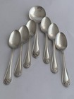 Antique 1915 Rogers    daisy    Pattern Silver Plate 6 Teaspoons   Soup Spoon 7 Pcs 