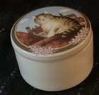 Cat Trinket Box Nikko Company Japan