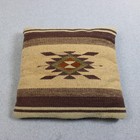 The Zapotec Wool Pillow Set Of 2 Beige Handwoven 16x16 Southwestern Mexican Art