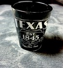 Texas Shot Glass New Black 1845 The Lone Star State Whiskey Liquor