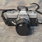 Vintage Minolta Srt 101 Film Camera Bundle W  Lens  Flash  Case   Accessories