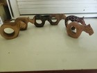 Handmade Kenyan Napkin Rings Carved From African Mahogany Wood Safari Animals