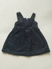 Vertbaudet Baby Girls Pinafore Dungarees Dress Age 6 Months  Lined  Soft Denim