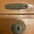 Vintage Samsonite Shwayder Bros Leather Luggage Train Case  Tan brown