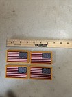 4 Pack Us Military Reverse American Flag Patch  Embroidered Sew On