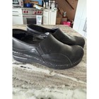 Dansko Professional Black Leather Slip On Clogs Women s Eu 38 Us 7 5 Nurse Shoes