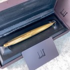 Alfred Dunhill Ballpoint Pen Large Ad2000 Gold Finish With Case   Card