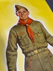 Rare Vintage Bsa Boy Scout Uniform Store Display Poster 4607 Lawrence Wilbur