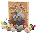 32 Count Mouse Cat Toys Soft Plush Catnip Mice Assorted Style Variety Pack