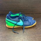 Nike Tiempox Men Soccer Shoes Size 6 5 Blue Green Indoor Court Cleats 819234-443