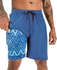 Men s 2-in-1 Swim Trunks 9  Board Shorts With Zipper Pockets  Bathing Suit