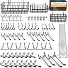 Incly 1 4    Extra Thick Pegboard Accessories Kit  100pcs Heavy Duty Metal Peg    