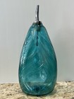 Hand Blown Signed Stover Glass Oil Cruet Jade Green