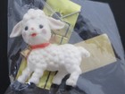 Vintage Wilton  Miniature 1  Plastic Lamb Figurine Hong Kong New In Original Pkg