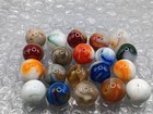Vintage Marbles Lot-  64 -  58 - Uv Glowing Jabo Swirls- L295