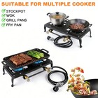 Cast Iron Propane Gas Stove Double Burner Heavy Duty Portable Removable Outdoor