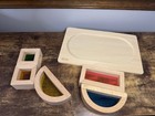 Panda Crate Rainbow Montessori Building Blocks - Educational Wooden Puzzle Toy