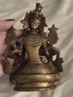 Vintage Tibetan Buddhist Goddess Green Tara  Statue  6 In  Tall  1 15 Lbs