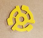 5 New Yellow 45 Rpm 7  Plastic Snap-in Record Adapters New 